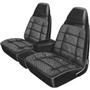 Front Split Bench Seat Upholstery With Center Armrest - Cloth Style - 1971 Charger SE